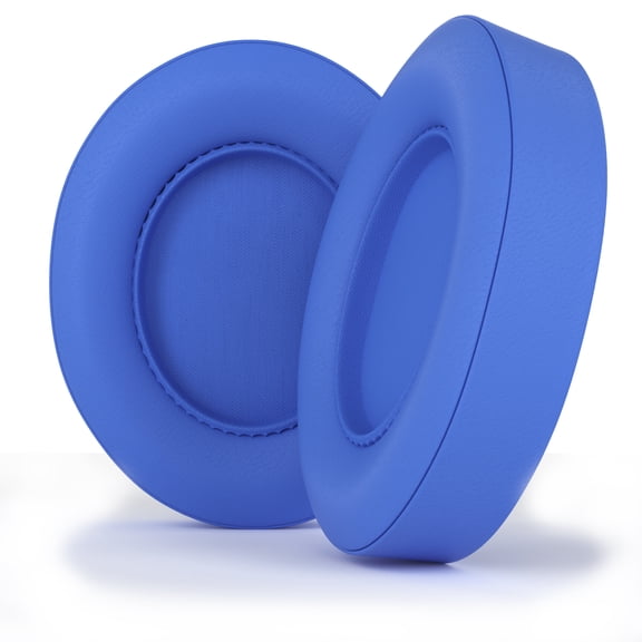 Ear Pads Cushions Replacement Memory Foam Pro Earpads Compatible with Beats Solo 2 & Solo 3 Wireless On-Ear Headphones Soft Protein Leather/Strong Adhesive Tape - Blue Pair