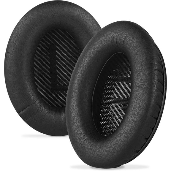 Ear Pads for QC45 QC35 QC35 ii Gaming QC15 QC25 AE2 AE2i AE2w SoundTrue SoundLink Around-Ear Headphones Replacement Ear Cushions, Ear Covers, Headset Earpads (Protein Leather/Black)
