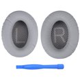 thumbnail image 1 of Ear Pads Replacement for Bose QuietComfort 35 (QC35) / Bose Quiet Comfort 35 II (QC35 II) Headphone by MMOBIEL - Protein PU Ear Pad Cushions - Noise Isolation Foam Earpads Replacement – Light Grey, 1 of 5