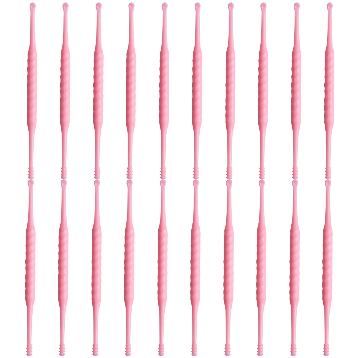 Ear Pick Plastic Earpick Earwax Removal Curette Cleaning Kit Mineral Oil Travel 20 Pcs