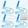 Ear Piercing Gun Kit, 4 Pack Disposable Self Ears Peircing Gun Kits