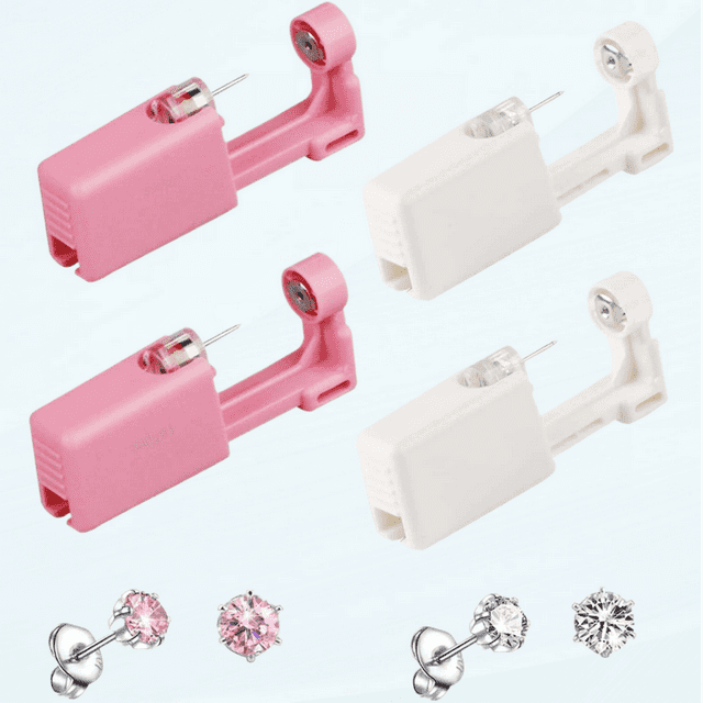 Ear Piercing Kit Disposable Self Ear Piercing Kit Safety 4 Pack Ear Piercing Gun Kit Tool with