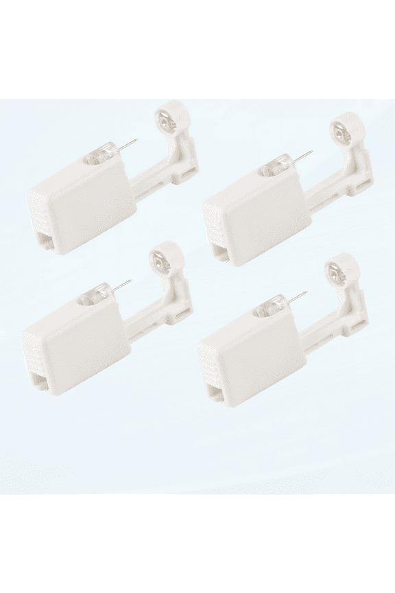 Ear Piercing Kit Disposable Self Ear Piercing Kit Safety 4 Pack Ear Piercing Gun Kit Tool with 5mm Earring Studs