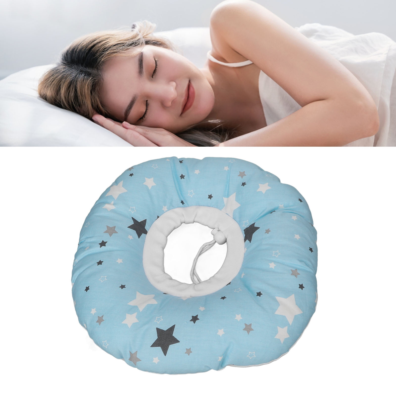 Ear Piercing Pillow for Side Sleepers with Ear Hole, OShaped Side