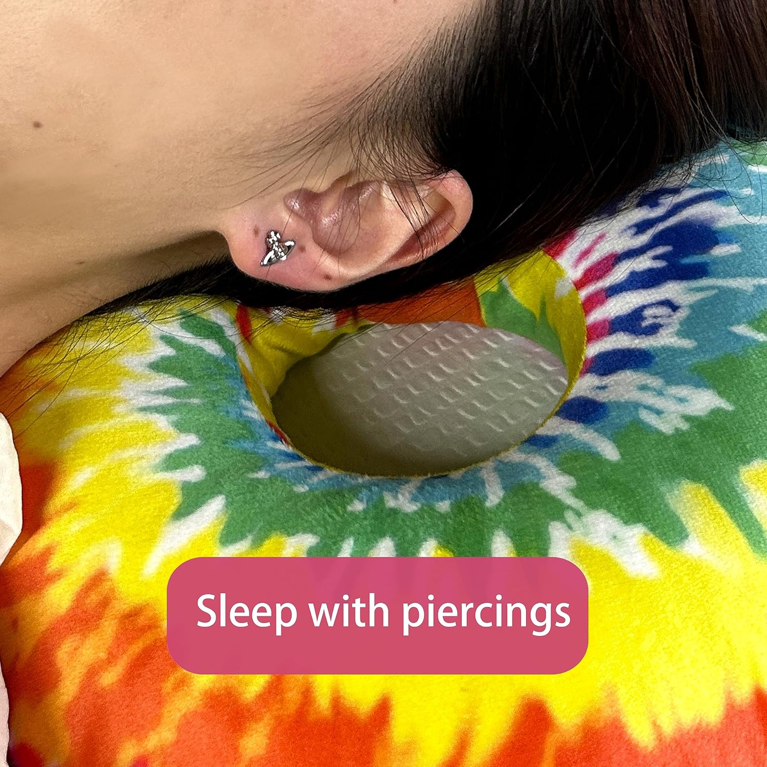 Ear Piercing Pillow for Side Sleepers Pillows with Holes for Ear Pain