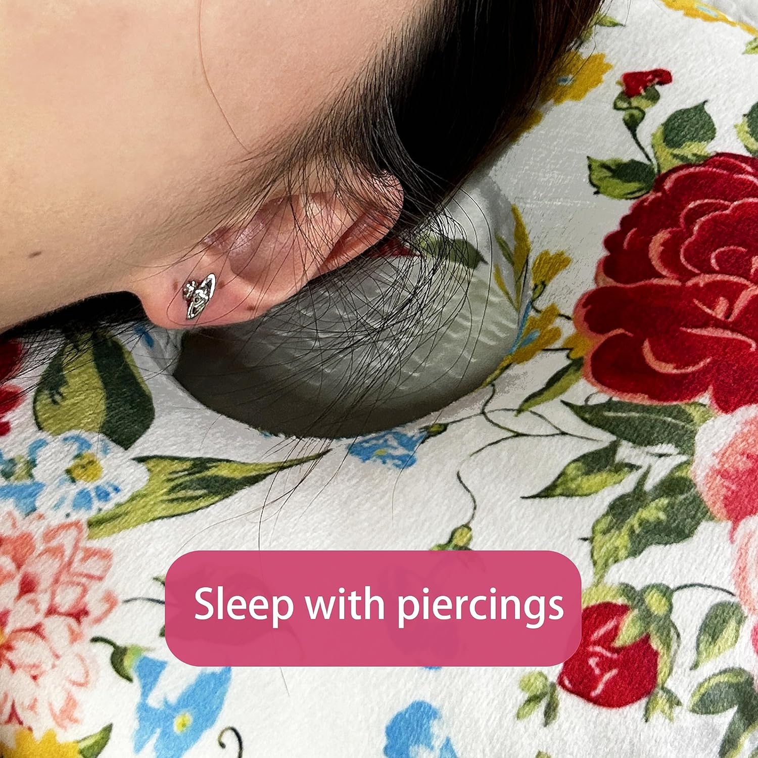 Ear Piercing Pillow for Side Sleepers Pillows with Holes for Ear Pain