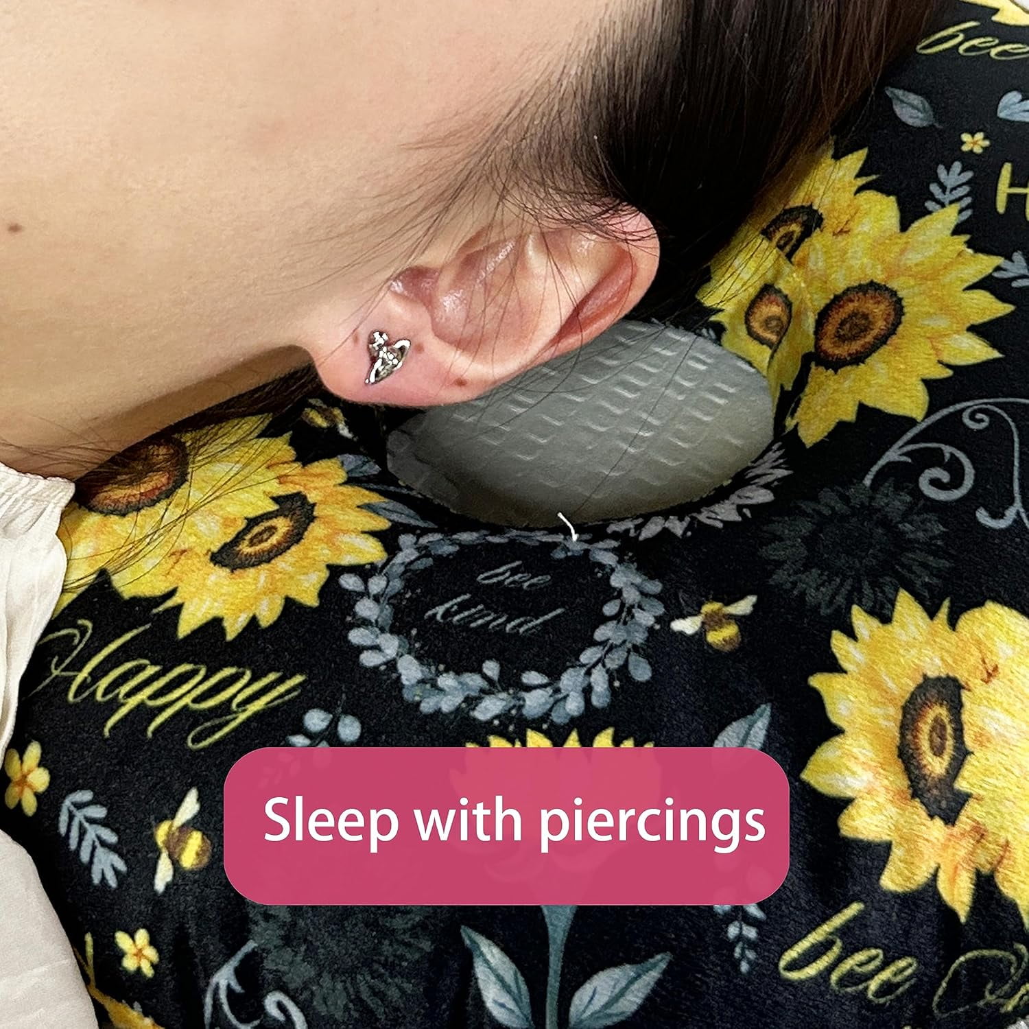 Ear Piercing Pillow for Side Sleepers Pillows with Holes for Ear Pain