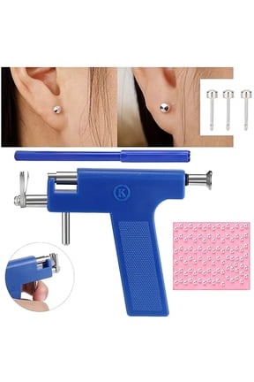 Ear Piercing Tool Kit, 98Pcs Ears Nose Navel Lip Piercer Machine Studs, Stainless Steel Body Hole Piercing Guns Stud Earrings