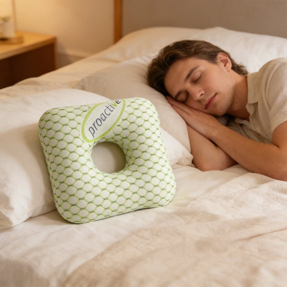 Ear Pillow Hollow Design Pressure Relief Pillow, Soft Support Breathable Comfortable Sleep Cushion, Portable Easy Care Durable Use, for Side Sleepers Travel Home Adults