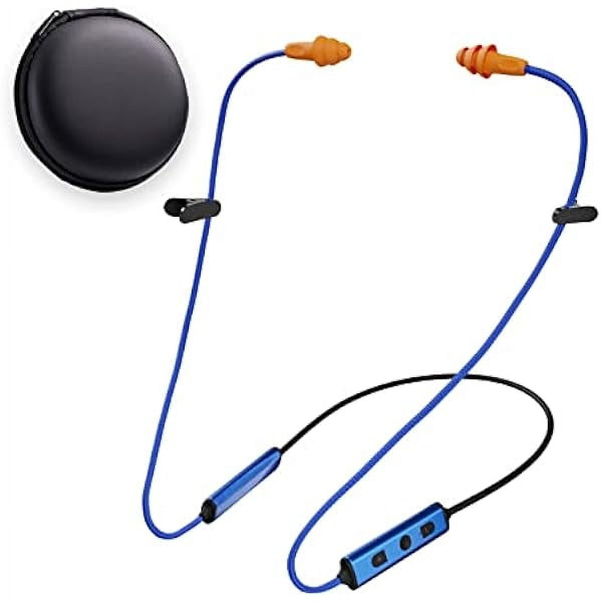 Ear Plugs Bluetooth Headphones for Work, Neckband Wireless Earbuds with 20 Hour Battery, Noise Reduction Isolating in-Ear Earplug Earphones with Mic and Controls, for Industrial Safety Construction