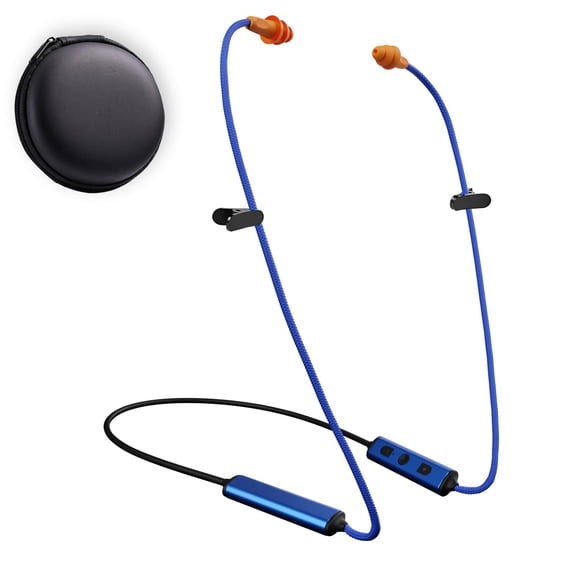 Ear Plugs Bluetooth Headphones for Work, Neckband Wireless Earbuds with 20 Hour Battery, Noise Reduction Isolating in-Ear Earplug Earphones with Mic and Controls, for Industrial Safety Construction