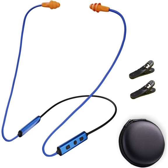 Ear Plugs Bluetooth Headphones for Work, Neckband Wireless Earbuds, Noise Reduction in-Ear Earphones with Mic and Controls, Waterproof Earbuds with 20 Hours Battery, for Industrial Safety
