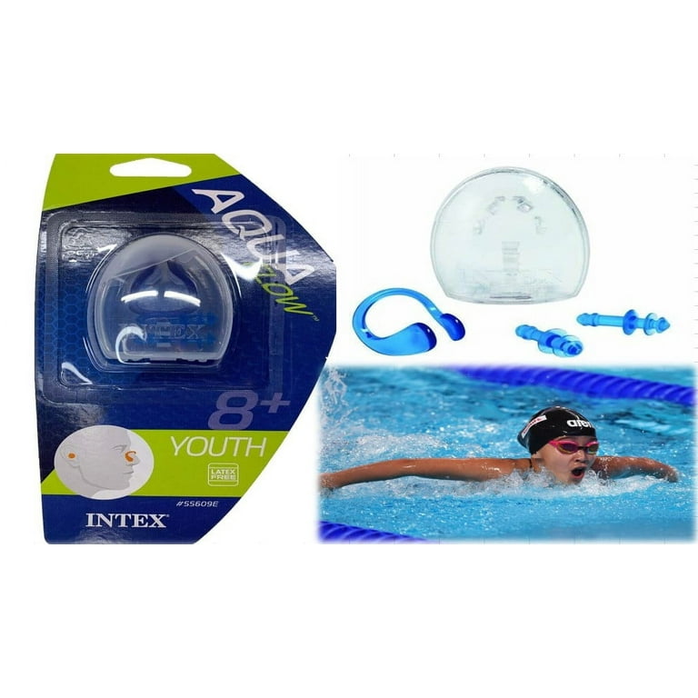Unique Bargains Soft Silicone Swimming Ear Plugs + Nose Clip Combo Set w  Storage Box for Swimmers
