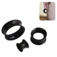 thumbnail image 1 of Ear Plugs -Piercing Tunnel Set, 16mm Silicone Soft Flexible Tunnel Set - Ear Stretching Gauge Expander 1pc-Black, 1 of 7