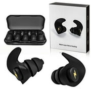 Ear Plugs for Sleeping Noise Cancelling, 6 Pairs Comfortable Silicone Sound Blocking Earplugs, Reusable Washable Earplugs for Sleeping, Work, Study, Snoring, Shooting, Concerts and Hearing Protection
