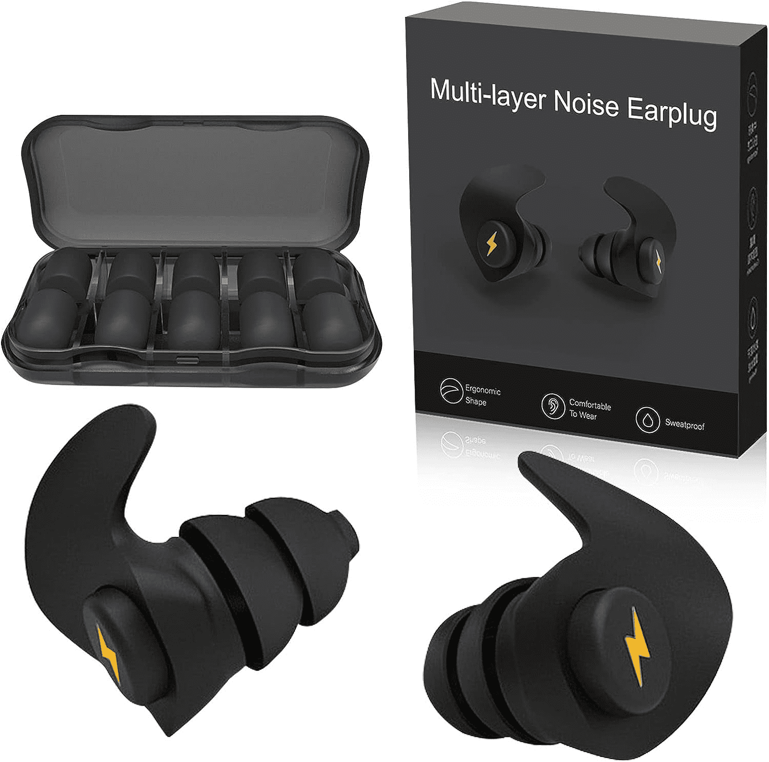 Ear Plugs for Sleeping Noise Cancelling,6 Pairs Comfortable Sound