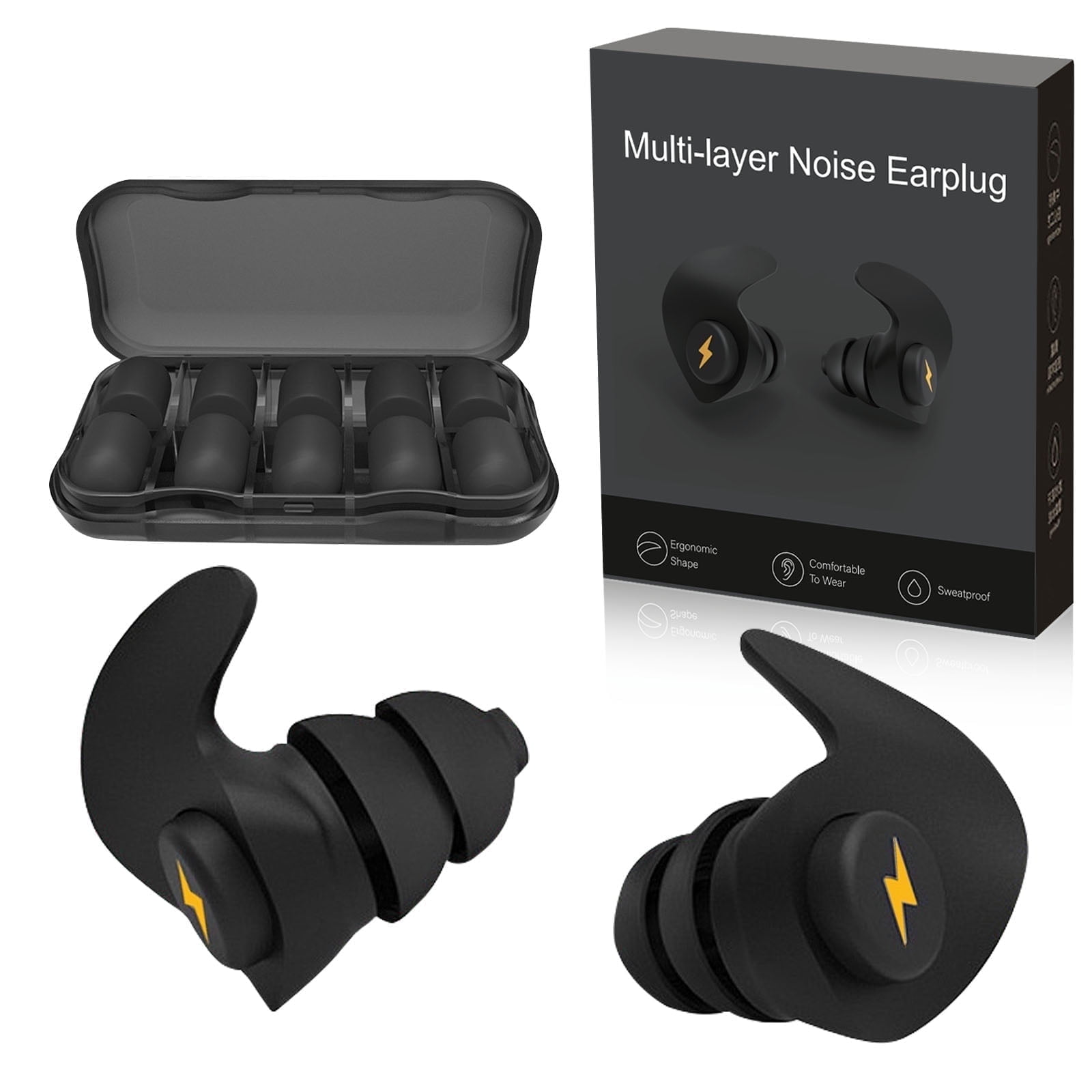 Ear Plugs for Sleeping Noise Cancelling, Ear Plugs For Noise Reduction, Soft& Comfortable & Reusable, for Sleeping, Snoring, Work, Travel, and All Loud Events