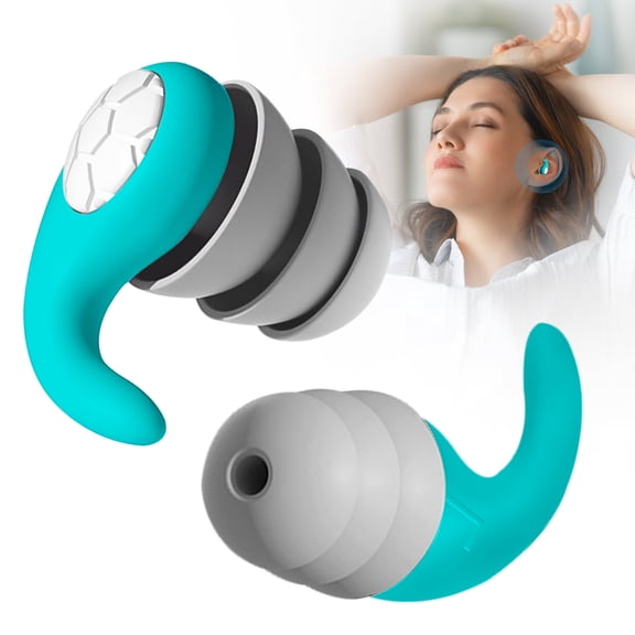 Ear Plugs for Sleeping, Reusable Silicone Ear Plugs for Noise Reduction, Noise Cancelling Soft Hearing Protection with 6 Ear Tips for Sleep, Deep Focus, Concerts and Travel