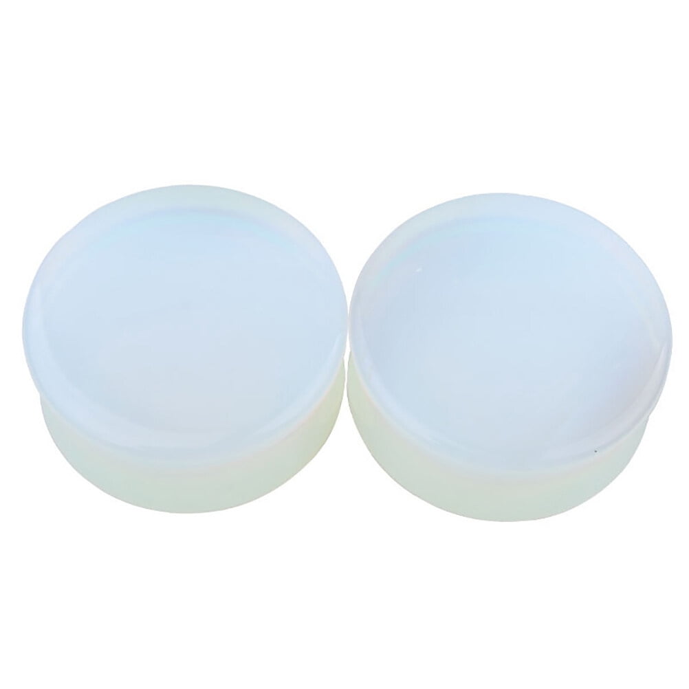 Ear Plugs Stone Gauges Stretching Tunnels Double Glass Acrylic Tunnel