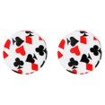 thumbnail image 1 of Ear Plugs playing cards design Saddle plugs sold as a pair, 1 of 7