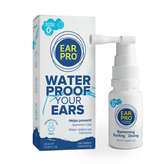 Ear Pro Swimmer's Ear Prevention Spray | Waterproof Ear Spray for Swimming, Surfing & Bathing | Helps Keep Water Out of Ears | Alcohol-Free | Kids & Adults | 20 mL