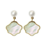 USYFAKGH Ear Ring Pack A Pair Of Earrings White Earrings Pearl Earrings White Look Good Fashion Earrings Gift