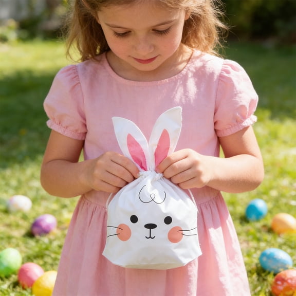 Ear-Shaped Packaging Bags For Nougat Candy Snacks Opaque Plastic Treat Bag For Retail Home Food Organization Event Gift Wrapping Small Item Storage Lightweight Convenient 50-Pack