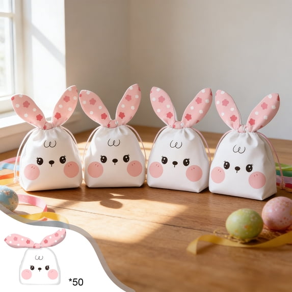 Ear-Shaped Packaging Bags For Nougat Candy Snacks Retail Gift Wrapping Event Distribution Home Food Organization Portable Lightweight Flat Storage Flexible Capacity