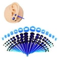 thumbnail image 1 of Ear Stretching Kit 50 Pieces Acrylic Tapers Plugs Silicone Tunnels Ear Gauges Expander Set Body Piercing Jewelry, Ear Gauge Stretchers for Beginners, Ear Lobe Expansion Training Kit, 1 of 9