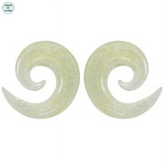 Ear Tapers Gauges Stretchers Glass Glow in the Dark 0G - 9/16