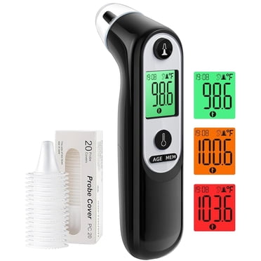 Viproud Digital Ear Thermometer - 1 Second Reading With 21 Probe Covers For All Ages
