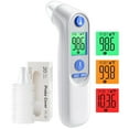 thumbnail image 1 of Ear Thermometer, Digital Ear Thermometer for Kids and Adults, High Accuracy Baby Thermometer with 1s Result, 3-Color Coded and 30 Memory Recall, Easy to Use, with 21 Disposable Probe Covers, 1 of 6