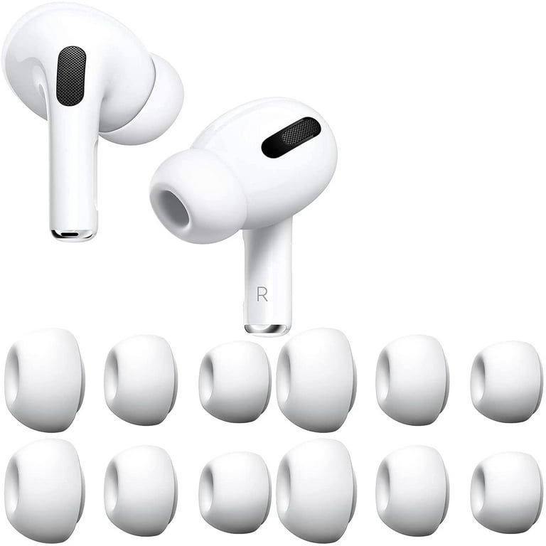 Replacement Earbud Tips Covers for Apple AirPods Pro & Airpods Pro 2 -  Small, Medium and Large (White) 
