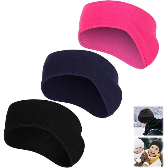 Ear Warmers Headband, 2 Pack/ 3 Pack Fleece Earmuffs Running Headband Winter Ear Covers Moisture Wicking Ski Sport Headband for Men & Women