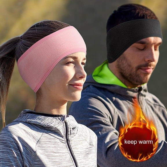 Ear Warmers Headband, Earmuff Headband Fleece Earmuffs Running Headband Winter Ear Covers Moisture Wicking Sweatband Ski Sport Headband