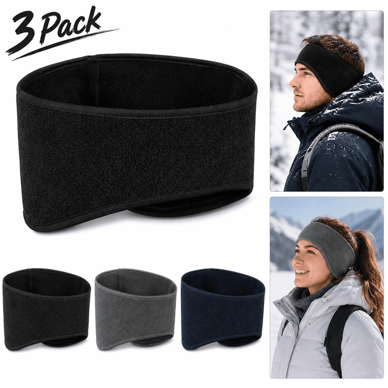 Fleece Ear Bands for Warm Winter Comfort