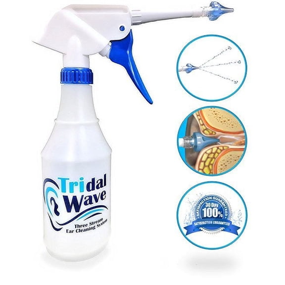 Ear Washer System - Home Solution for Safely Removing Built-Up Earwax and Preventing Future Earwax Buildup - Made by Tridal Wave