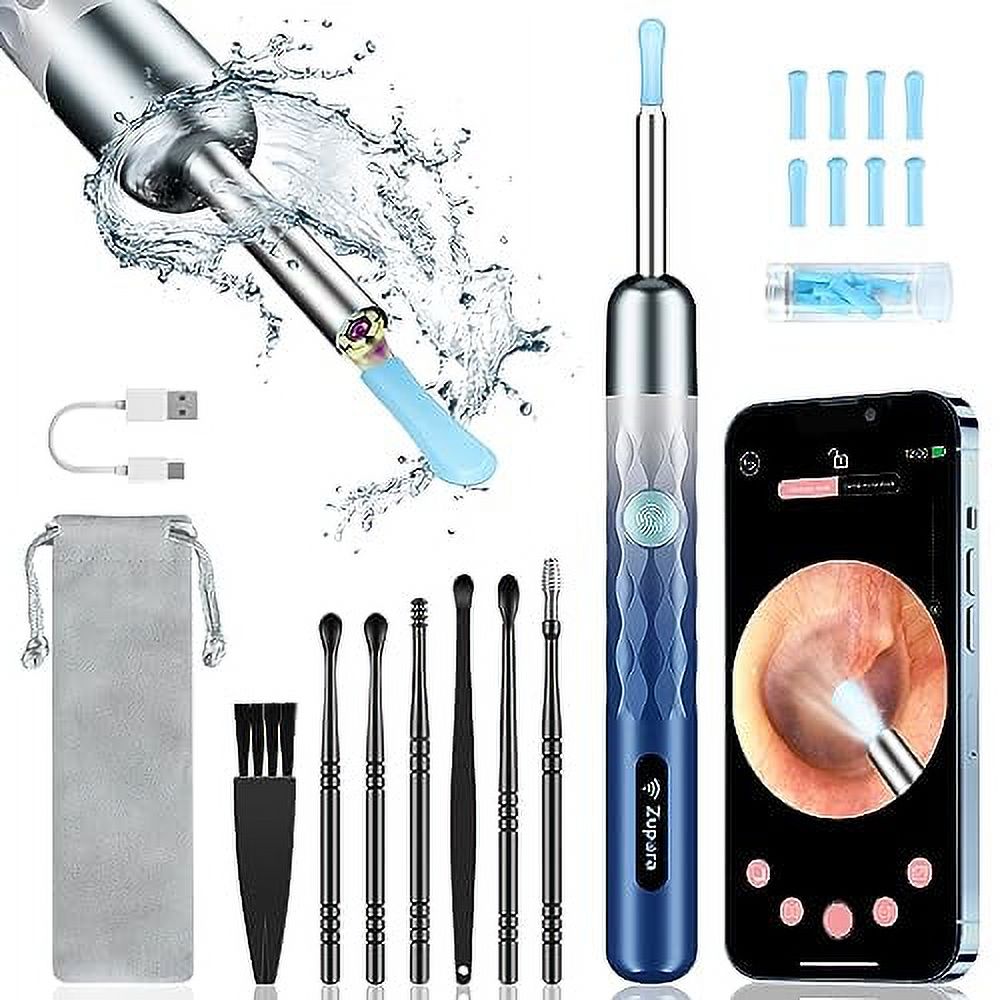 Ear Wax Removal, Ear Camera with 1440P HD, Ear Cleaner with Camera Builtin WiFi, Earwax Removal