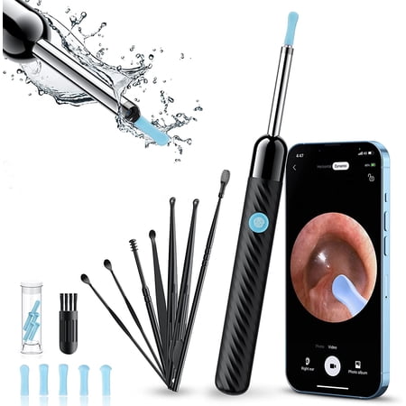 Ear Wax Removal, Ear Cleaner with Camera, Ear Wax Removal Kit with 1080P, Ear Camera Otoscope with Light, Ear Cleaning Kit for iPhone, iPad, Android Phones