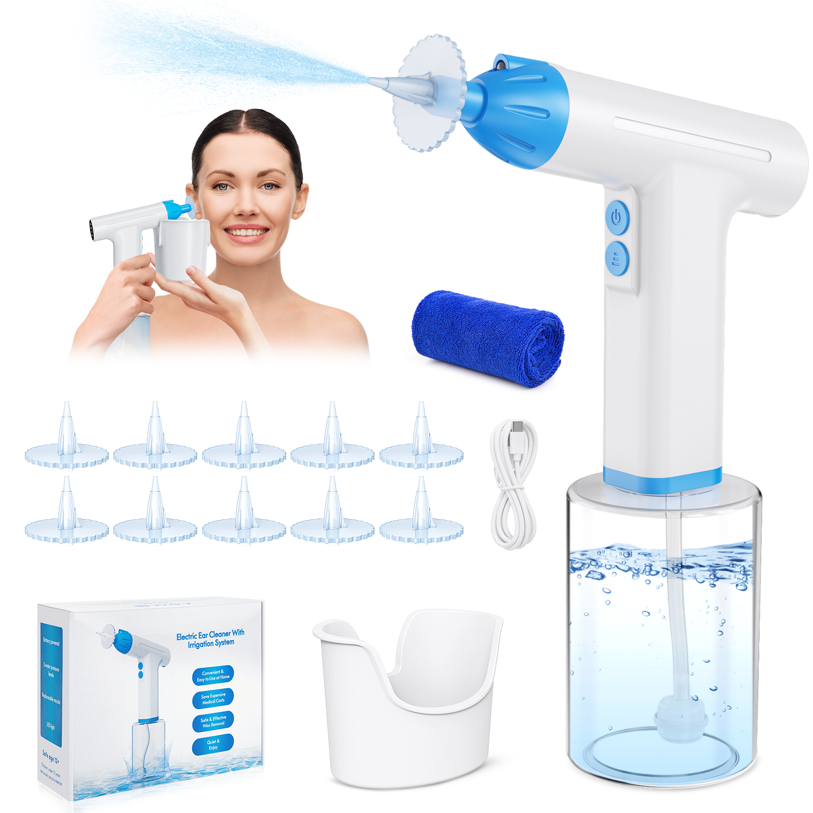Ear Wax Removal Tool by Tilcare Ear Irrigation Flushing System for Adults & Kids Perfect Ear