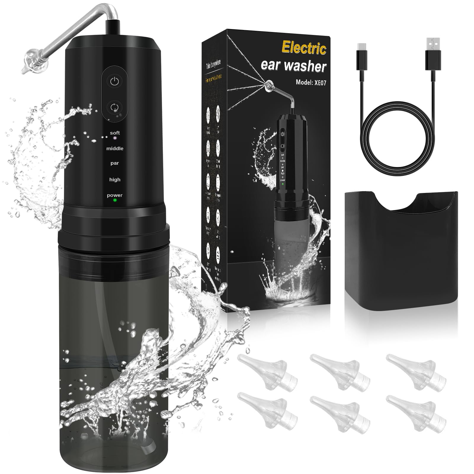 Ear Wax Removal, Electric Ear Irrigation Flushing System, Water Powered ...