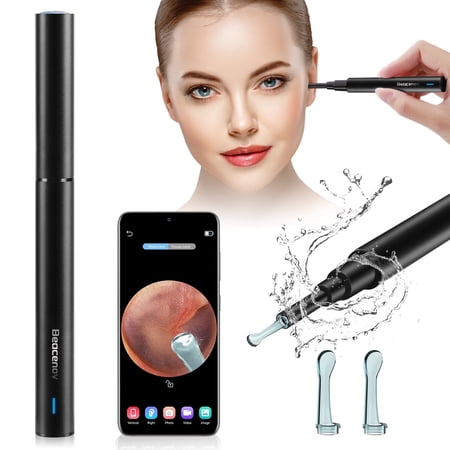 Ear Wax Removal Tool, Ear Cleaner with Camera, Ear Cleaning Tool with Camera and Lights, Ear Camera for iPhone and Android Phones, WiFi Connected