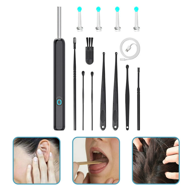 Ear Wax Removal Tool, Wireless WiFi Ear Cleaner with 1296P FHD Camera, Earwax  Remover, Ear Scope Otoscope with Light, Ear Cleaning Kit Smart Visual for ,  iPad & 