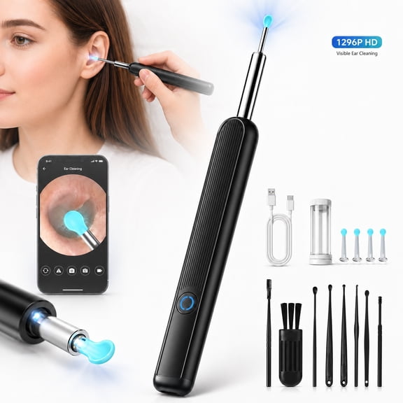 Rongsi Ear Cleaner 1296P HD Endoscope Earwax Removal Kit