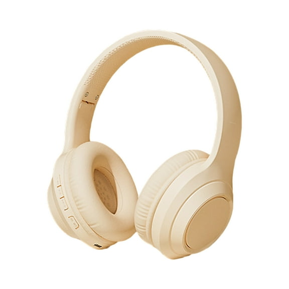 Over Ear Wireless Bluetooth Headphones,Stereo Foldable Wired/ Wireless Headphones with Microphone Bluetooth 5.3,for Kids Childrens Boys Girls Teen Youth Adult(Beige)