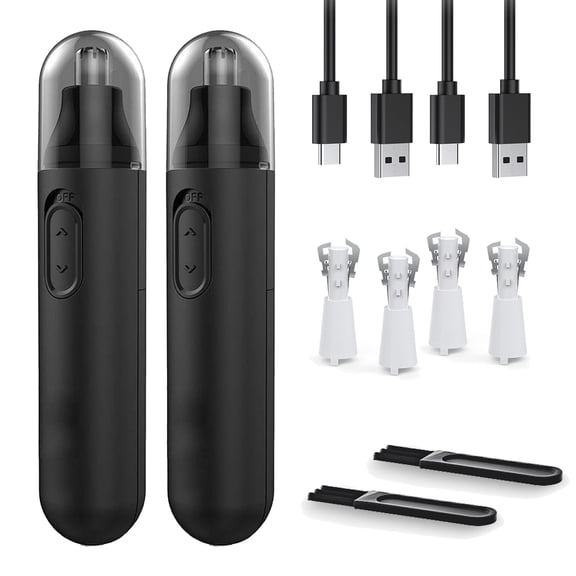 Ear and Nose Hair Trimmer for Men Women, IPX5 Waterproof Dual Edge Blades Nasal Trimmer Portable Nose Clipper for Easy Cleansing