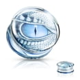 thumbnail image 1 of Ear plugs Blue Dragon Eye Print Encased Clear Acrylic Saddle Fit Plug, 1 of 4