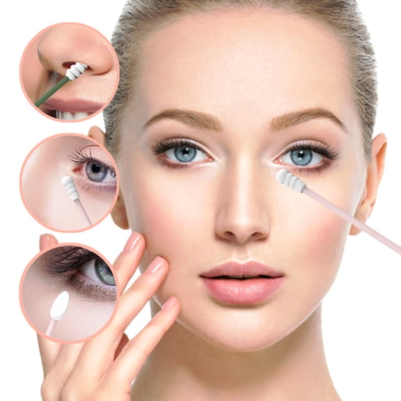 Ear spoon,Reusable Portable And Ear Makeup 2pcs Portable And Cleanable Stick Reusable Portable Ear Q- Friction And Cleanable Ear Swabs Ear Makeup Q- Friction Cotton Silicone Yorten