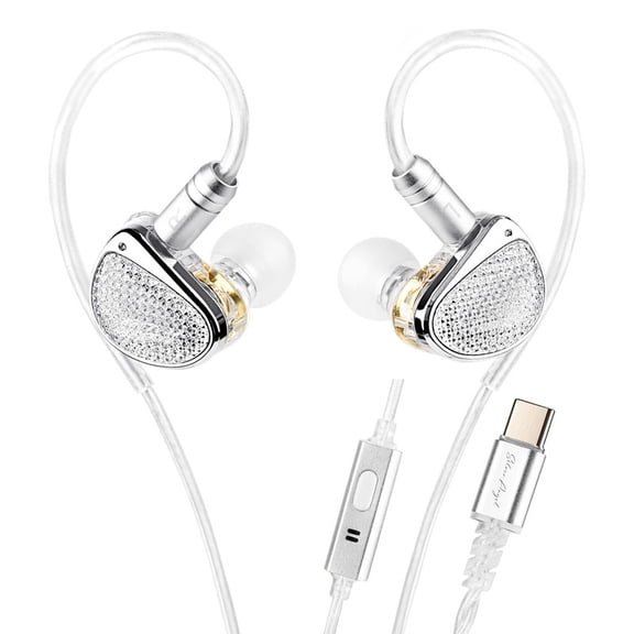EarAcoustic Audio Sta-K IEM Dual Drivers HiFi In Ear Earphones Wired Earbuds with Detachable Cable for Singer Musician