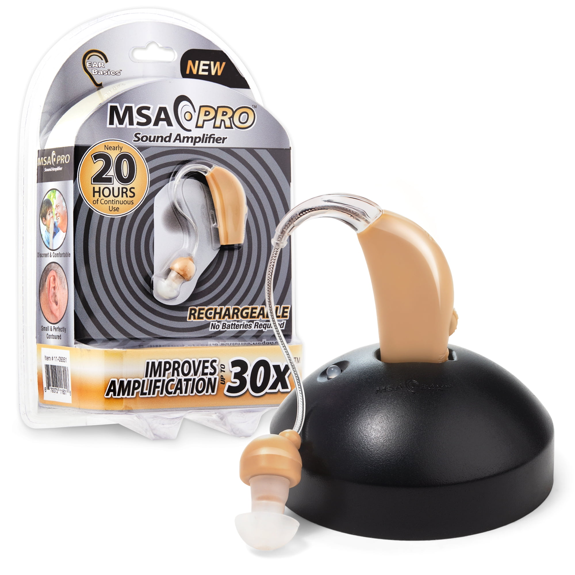 EarBasics, MSA Pro Personal Sound Amplifier, Single Unit (Beige)